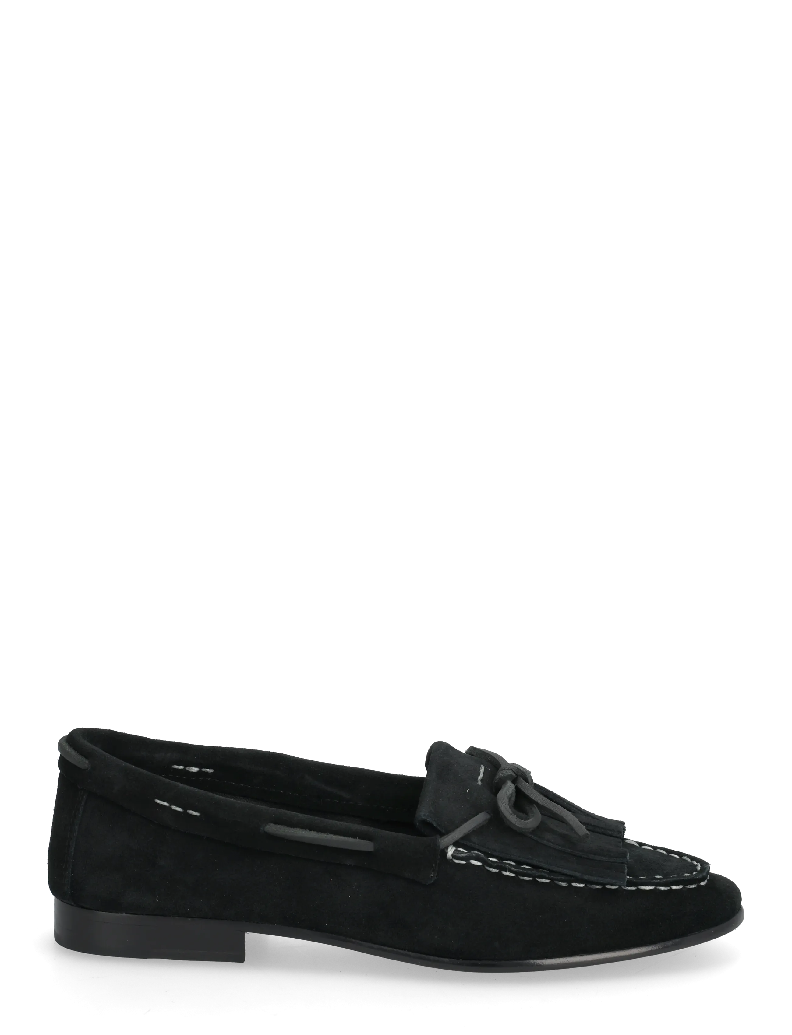 Polo Ralph Lauren - Fringe-Trim Suede Loafer - fashion trends - black - 1