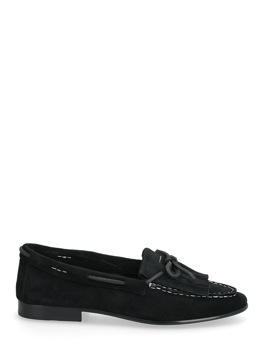Polo Ralph Lauren - Fringe-Trim Suede Loafer - fashion trends - black - 1