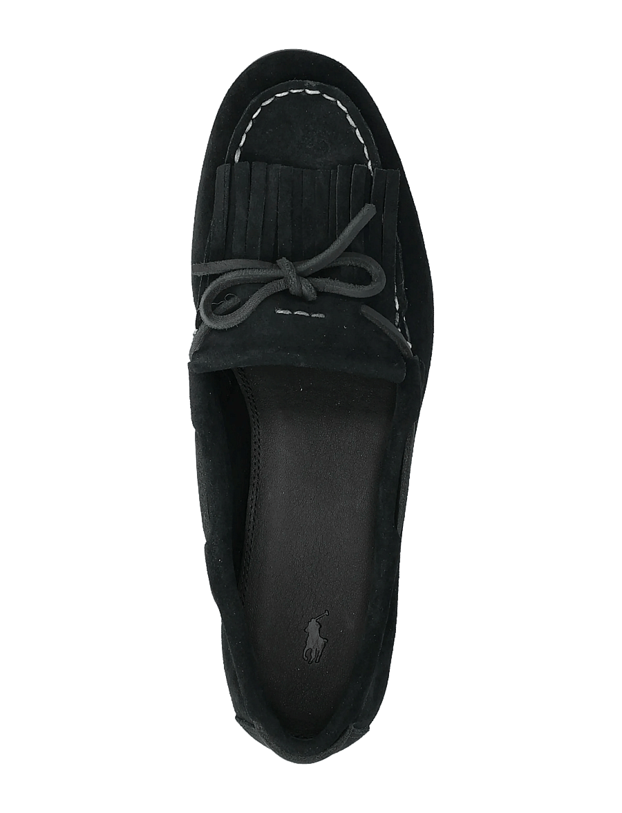 Polo Ralph Lauren - Fringe-Trim Suede Loafer - fashion trends - black - 3