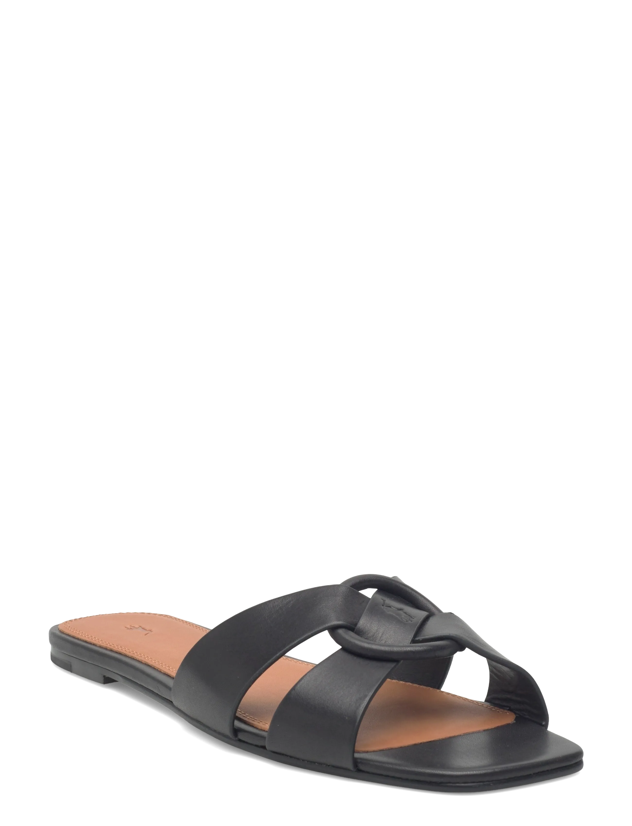 Polo Ralph Lauren Leather O-Ring Sandal, Kvinder, O-Ring Sandal, Sort, Str: 40