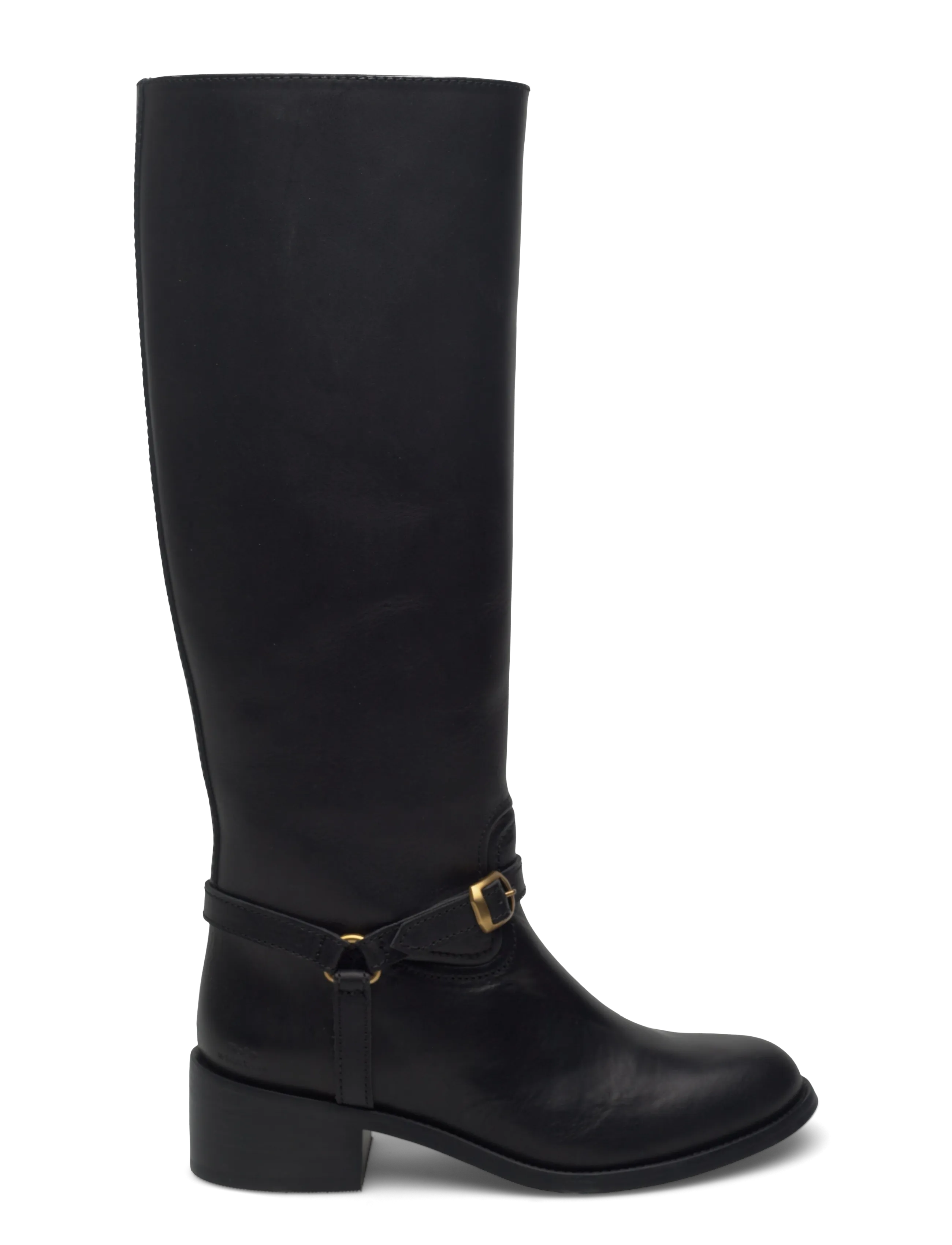 Polo Ralph Lauren - Harness Burnished Leather Riding Boot - bottes hautes au genou - black - 1