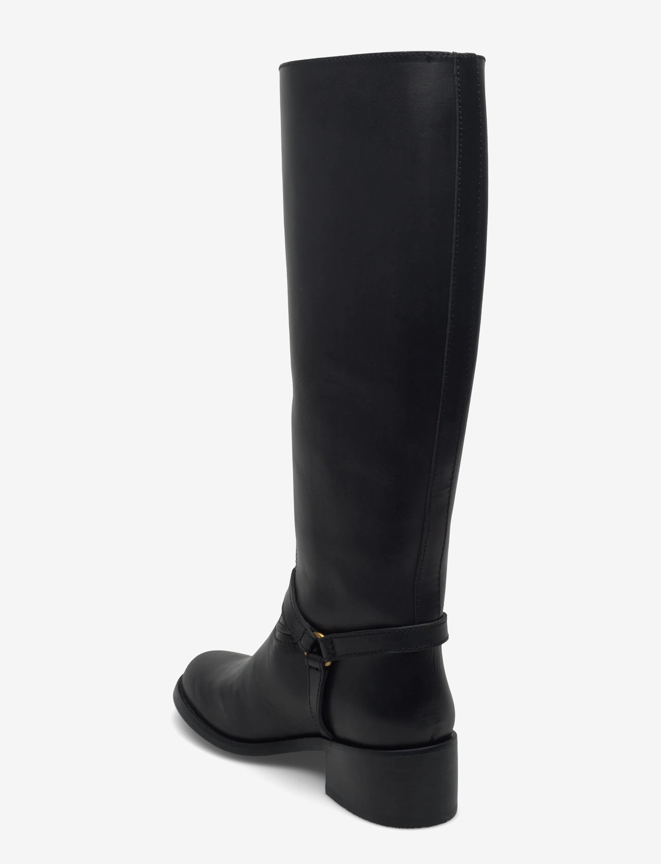 Polo Ralph Lauren - Harness Burnished Leather Riding Boot - knähöga stövlar - black - 2