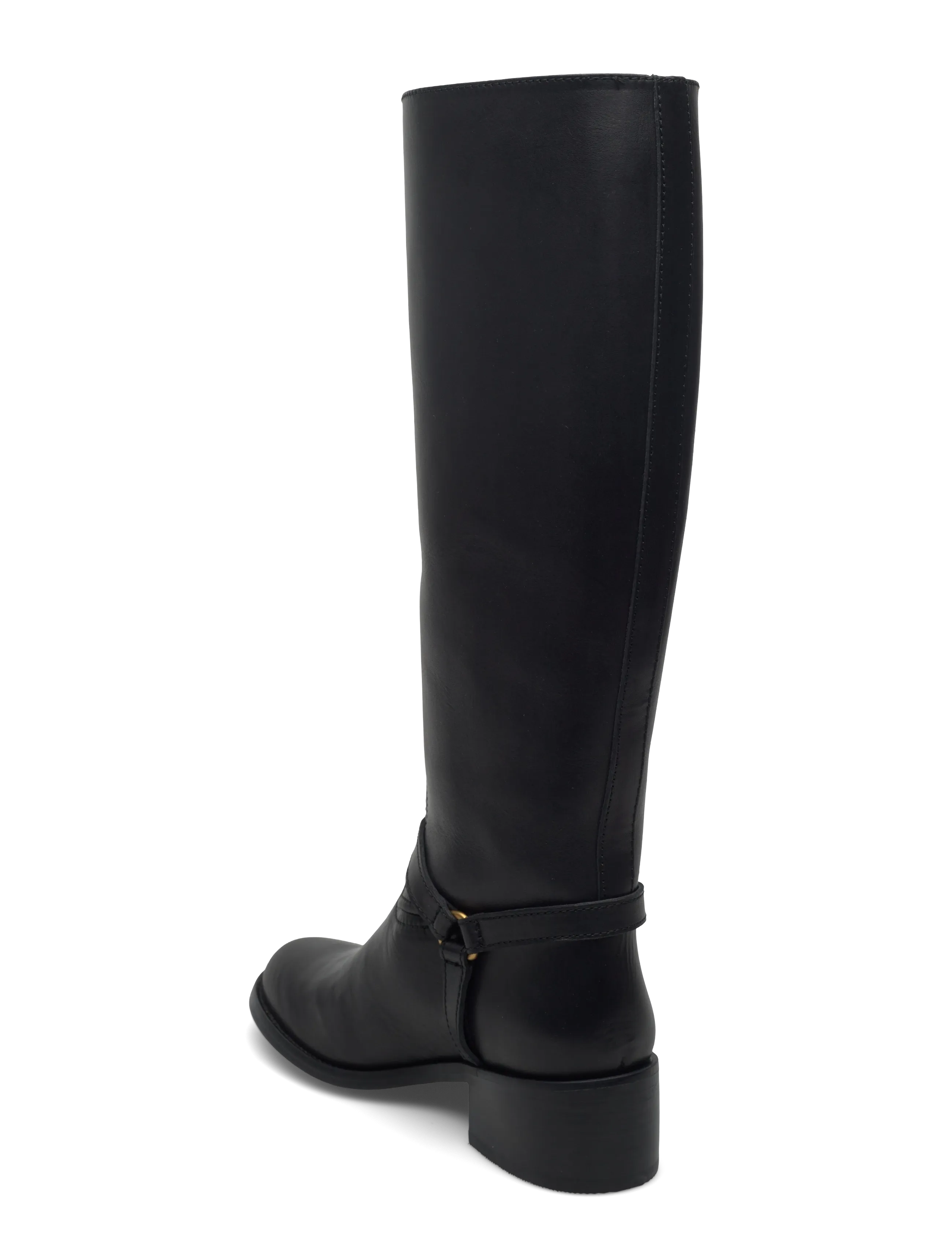 Polo Ralph Lauren - Harness Burnished Leather Riding Boot - bottes hautes au genou - black - 2
