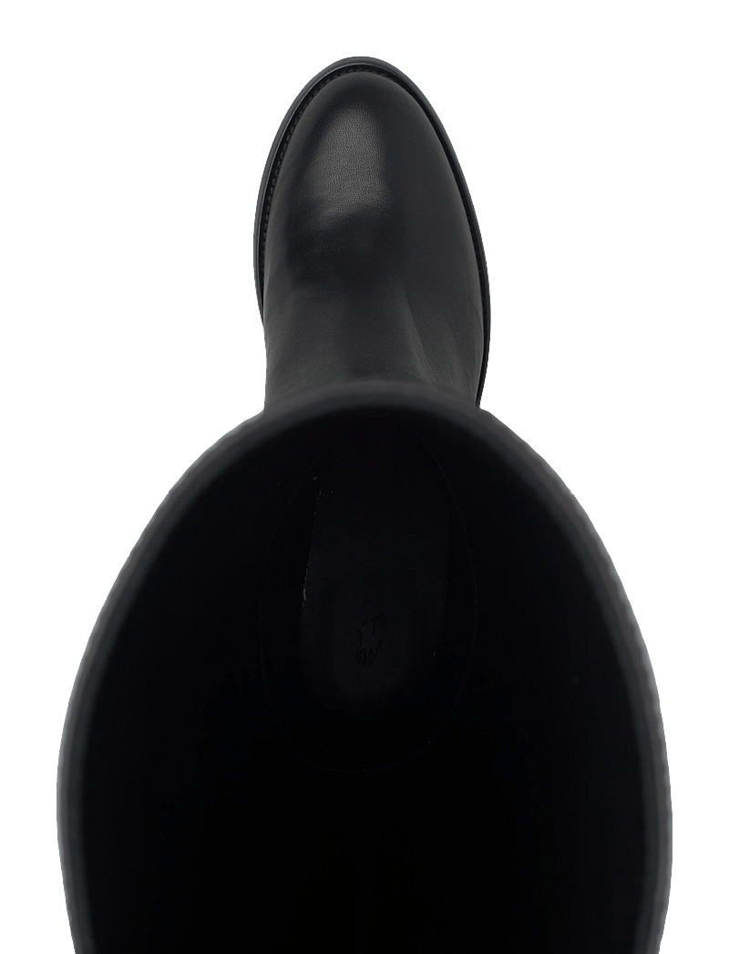 Polo Ralph Lauren - Harness Burnished Leather Riding Boot - knähöga stövlar - black - 3