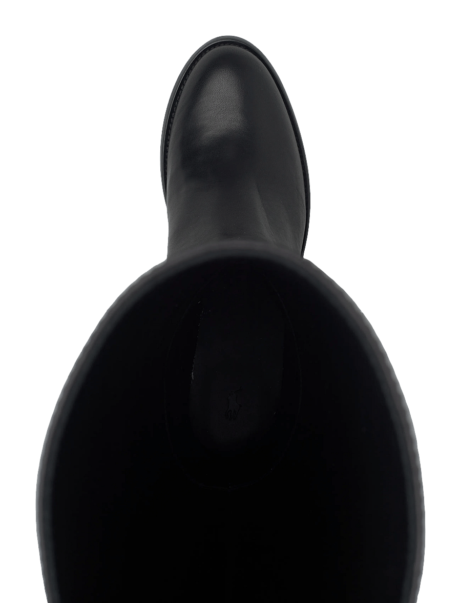 Polo Ralph Lauren - Harness Burnished Leather Riding Boot - bottes hautes au genou - black - 3
