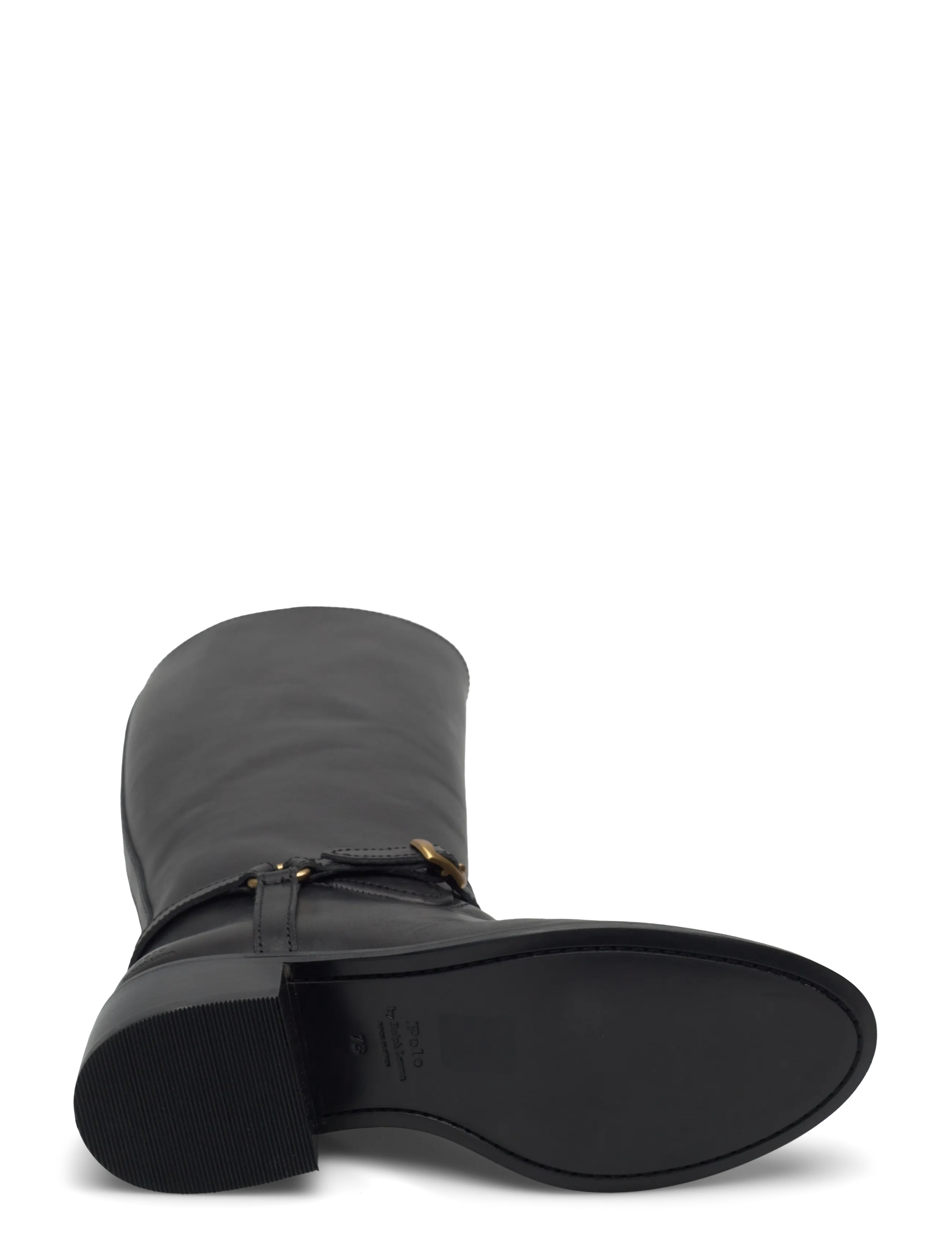 Polo Ralph Lauren - Harness Burnished Leather Riding Boot - bottes hautes au genou - black - 4
