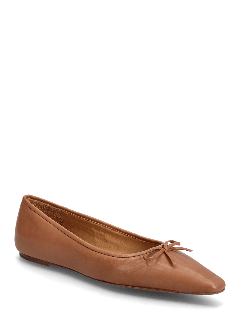 Polo Ralph Lauren - Pointed Leather Ballet Flat - særlige begivenheder - almond - 0