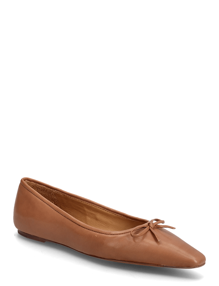 Polo Ralph Lauren - Pointed Leather Ballet Flat - speciella tillfällen - almond - 0