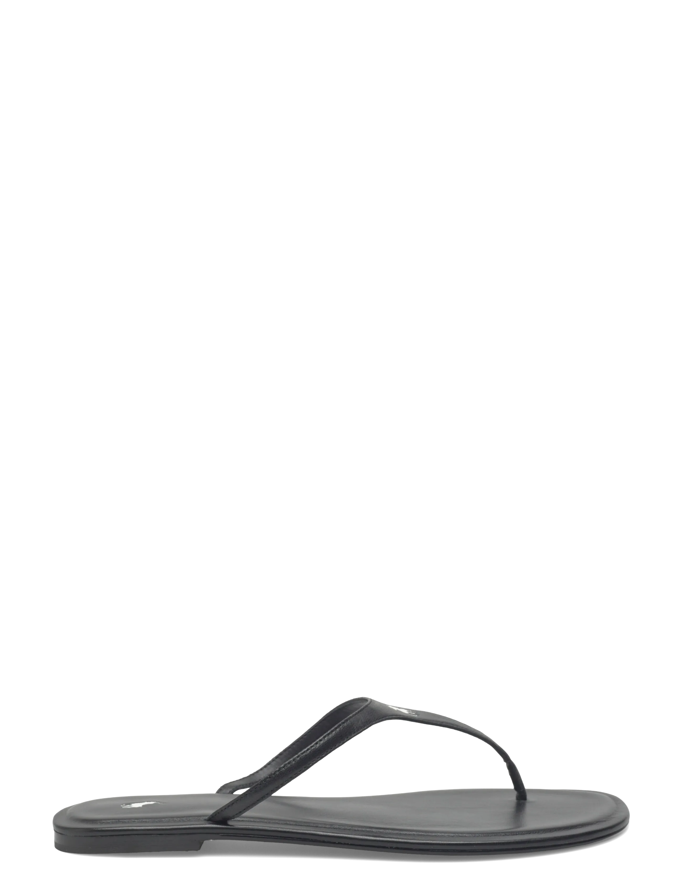 Polo Ralph Lauren - Polo Play Leather Thong Sandal - sandales plates - black - 1