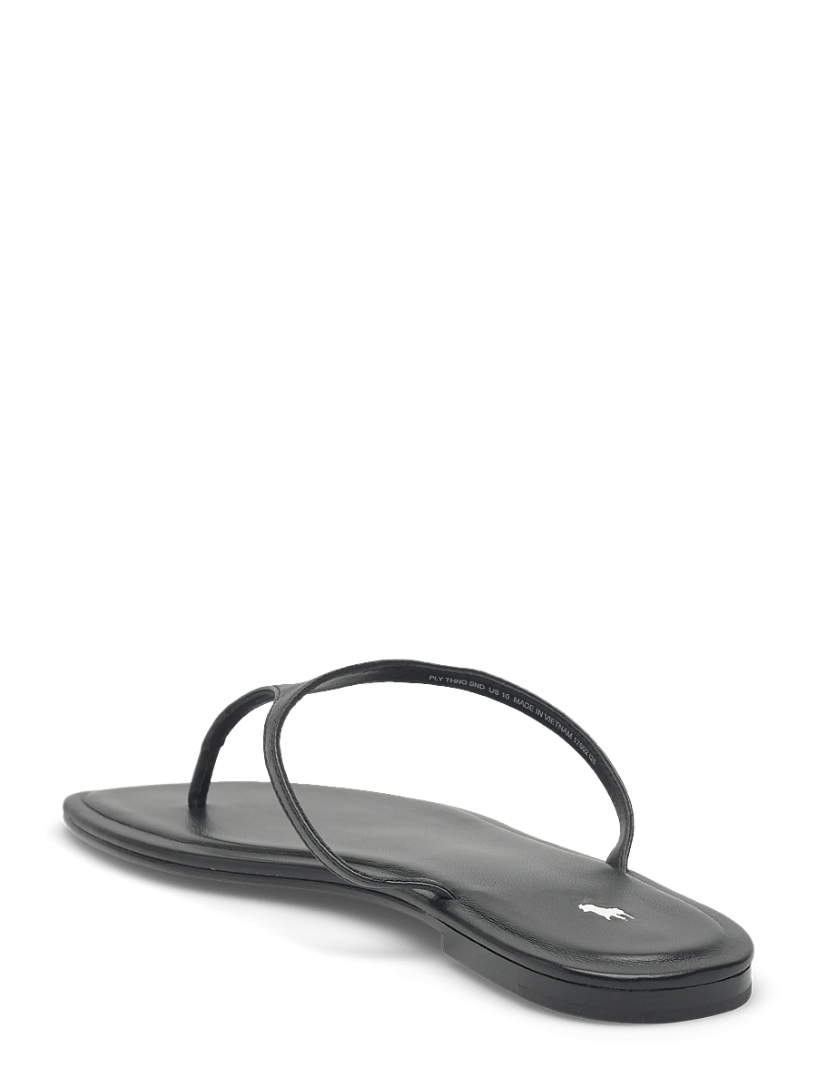 Polo Ralph Lauren - Polo Play Leather Thong Sandal - flache sandalen - black - 2
