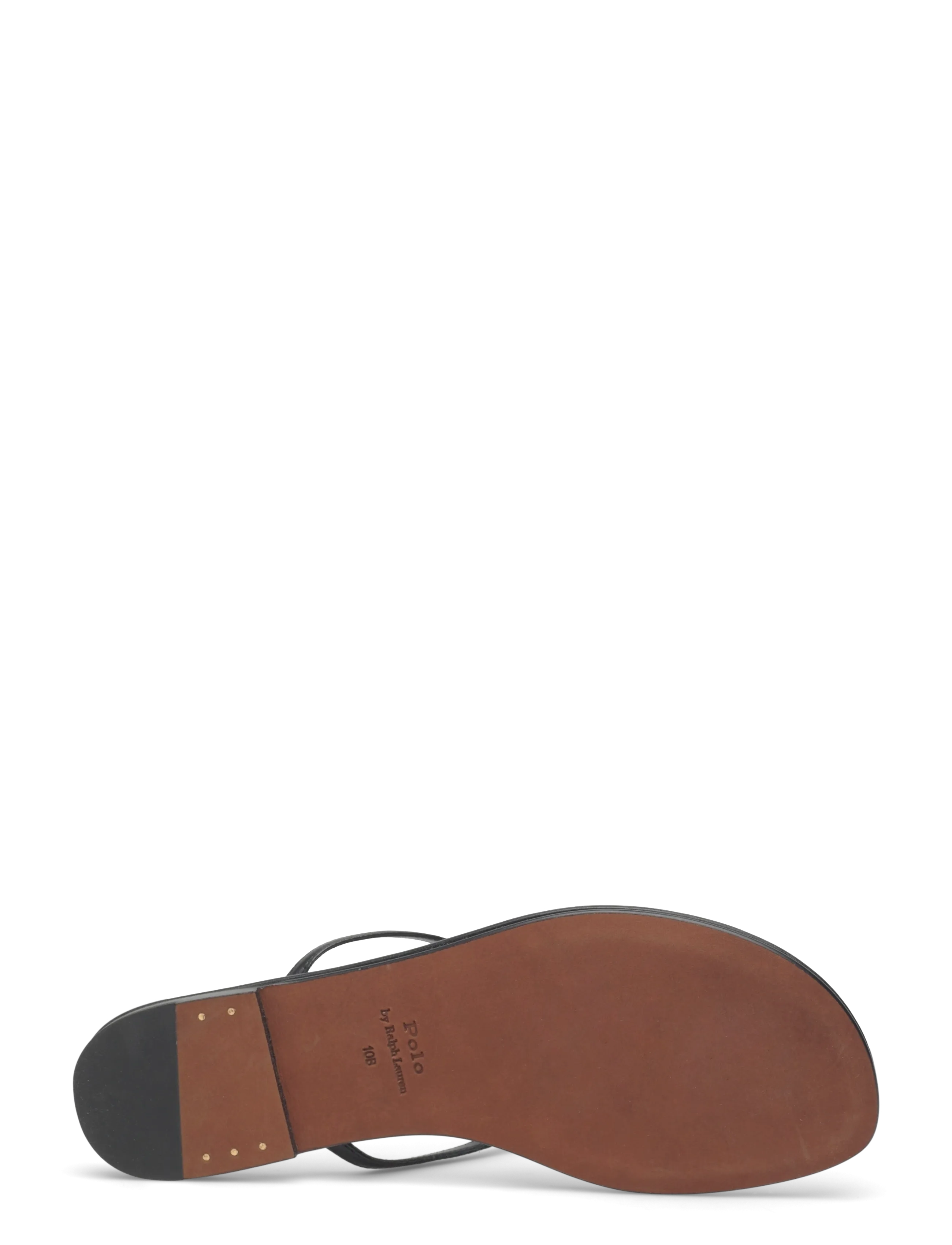 Polo Ralph Lauren - Polo Play Leather Thong Sandal - sandales plates - black - 4