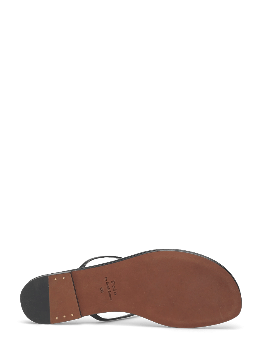 Polo Ralph Lauren - Polo Play Leather Thong Sandal - flache sandalen - black - 4