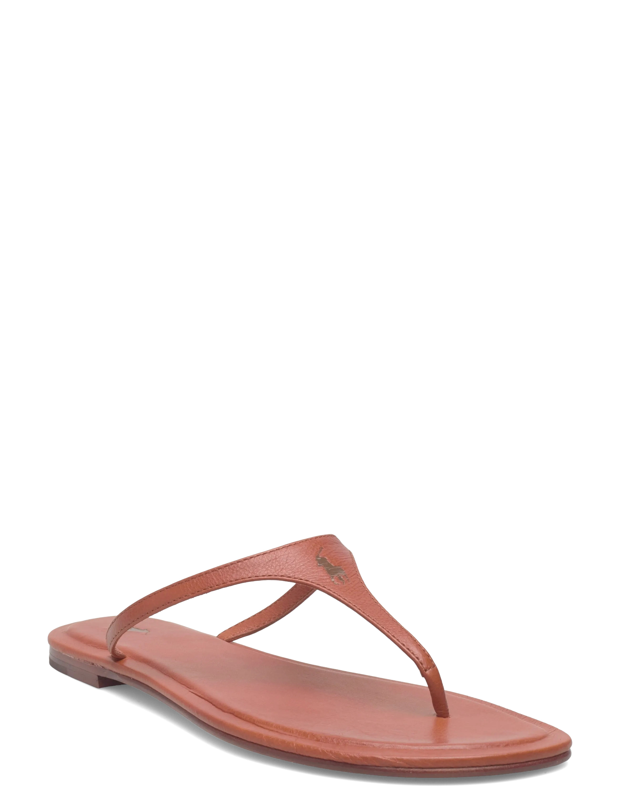 Polo Ralph Lauren Polo Play Calfskin Thong Sandal, 40, Brown, Sandaler > Flip Flops, Dame