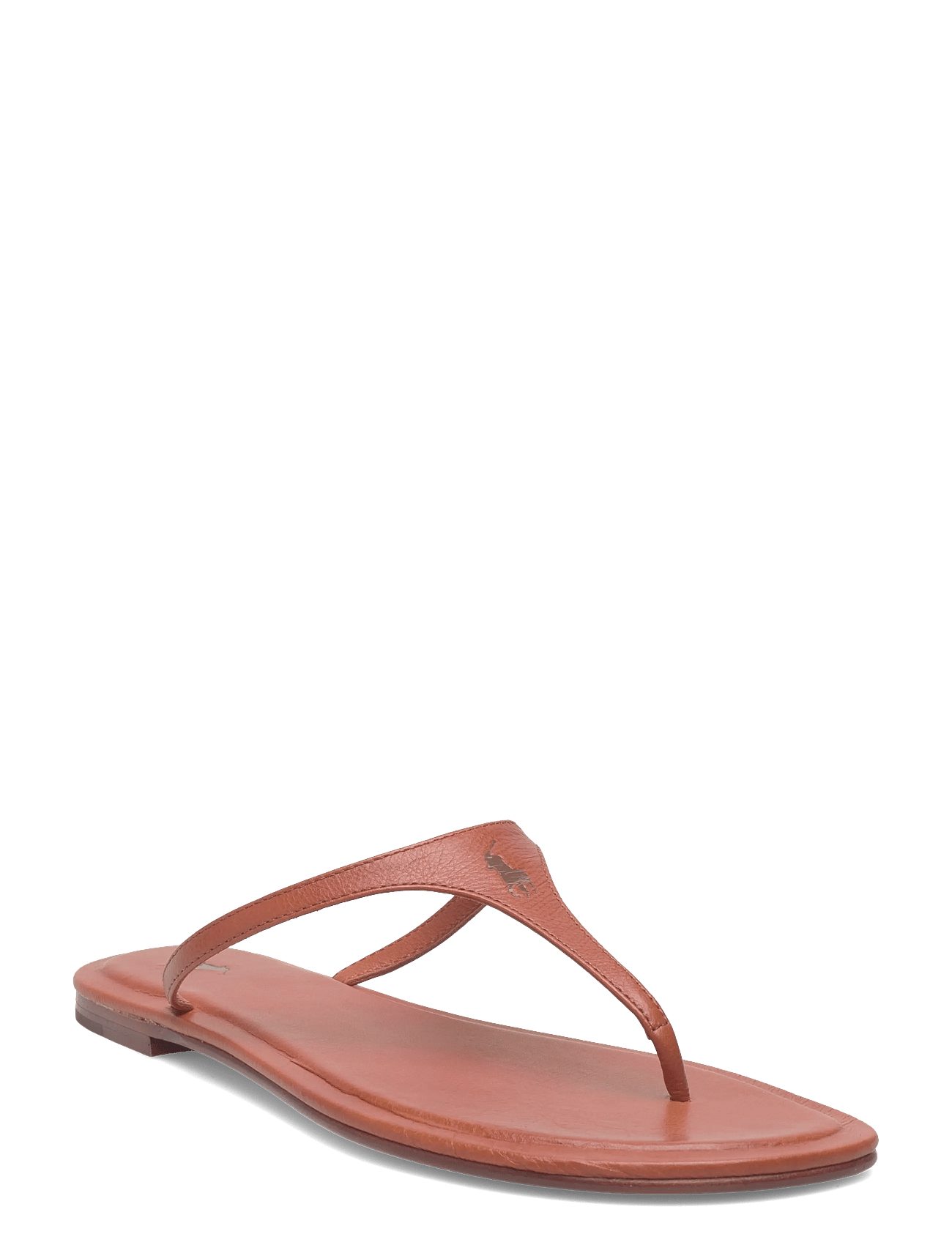 Polo Play Calfskin Thong Sandal Brown Polo Ralph Lauren