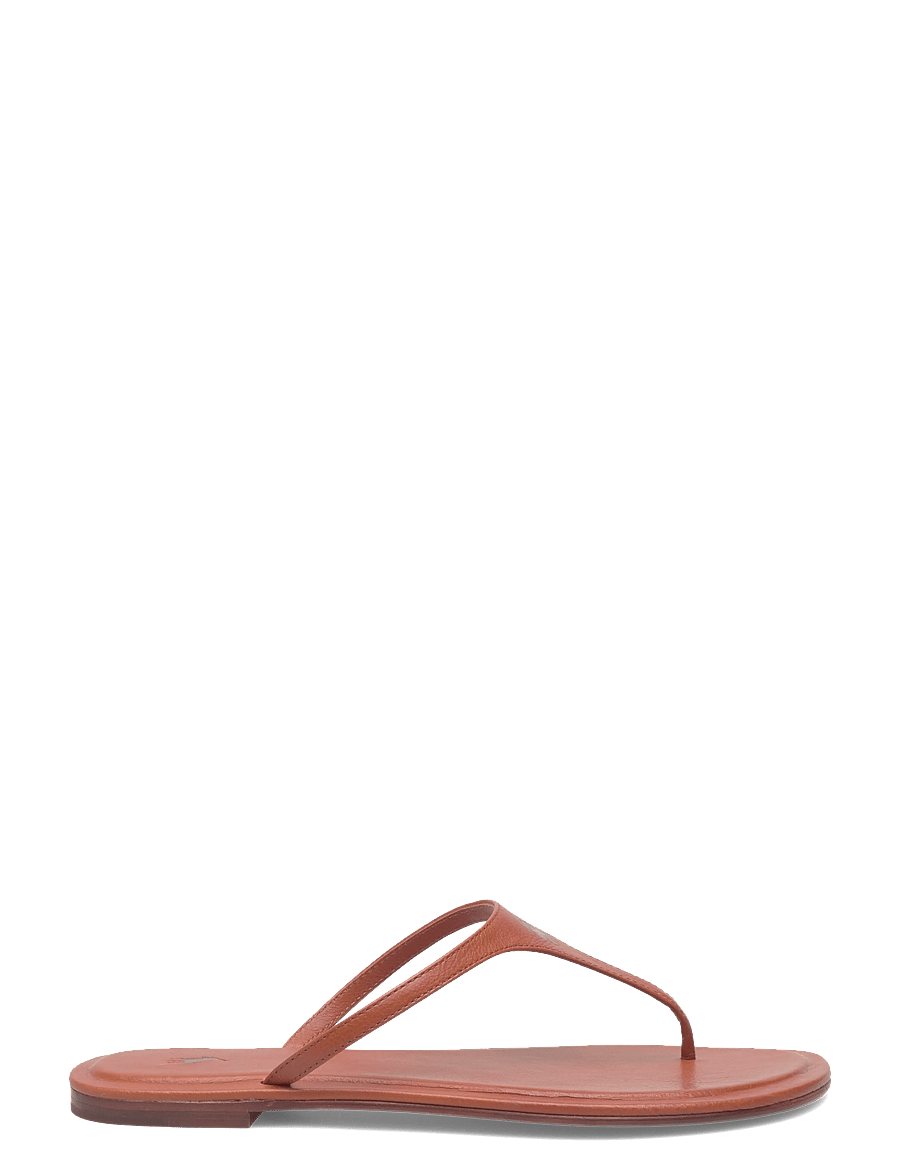 Polo Ralph Lauren - Polo Play Calfskin Thong Sandal - sandales plates - cuoio - 1