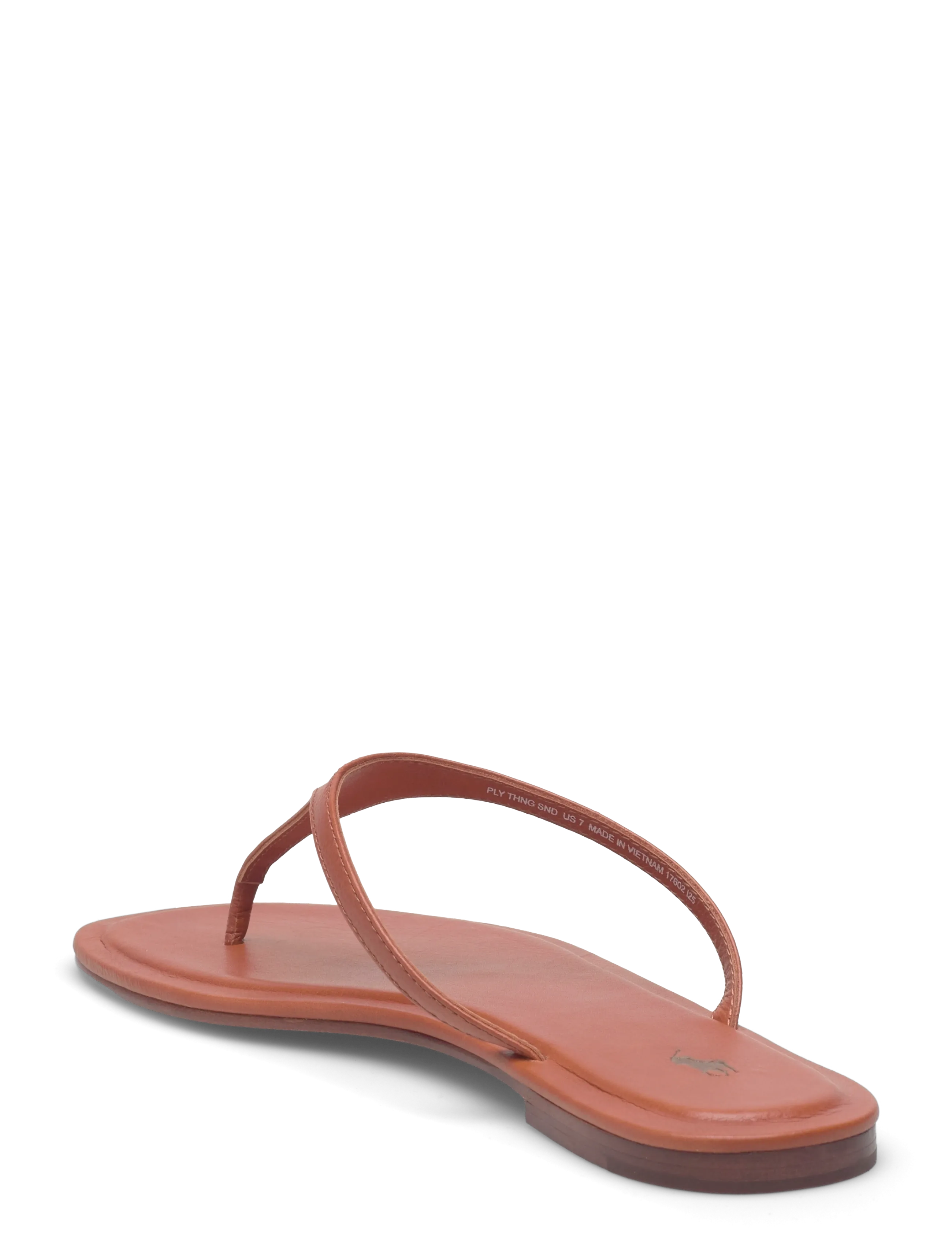 Polo Ralph Lauren - Polo Play Calfskin Thong Sandal - sandales plates - cuoio - 2