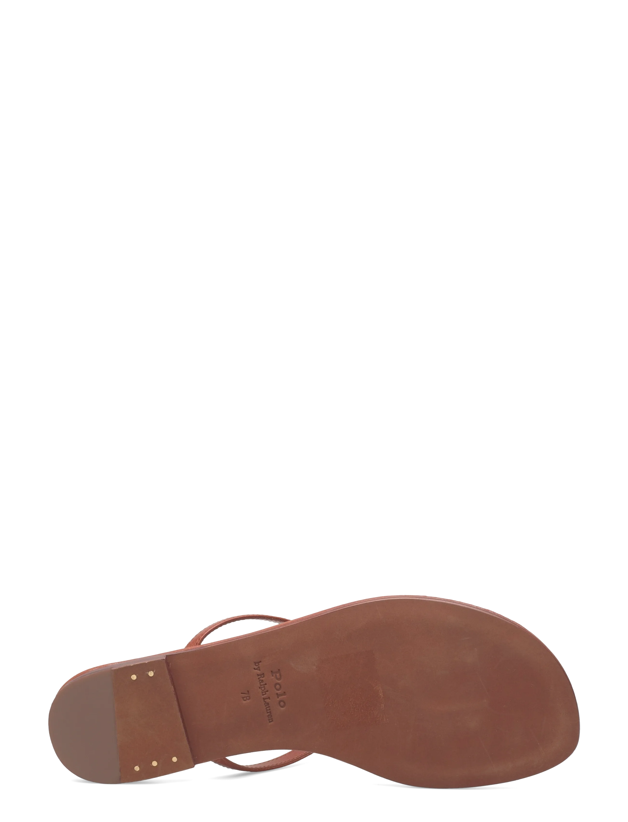 Polo Ralph Lauren - Polo Play Calfskin Thong Sandal - sandales plates - cuoio - 4