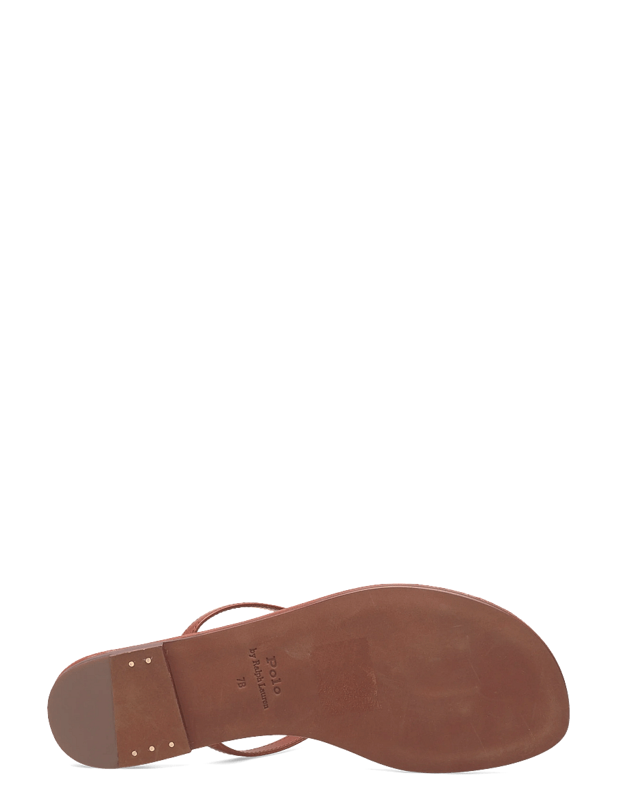 Polo Ralph Lauren - Polo Play Calfskin Thong Sandal - sandales plates - cuoio - 4