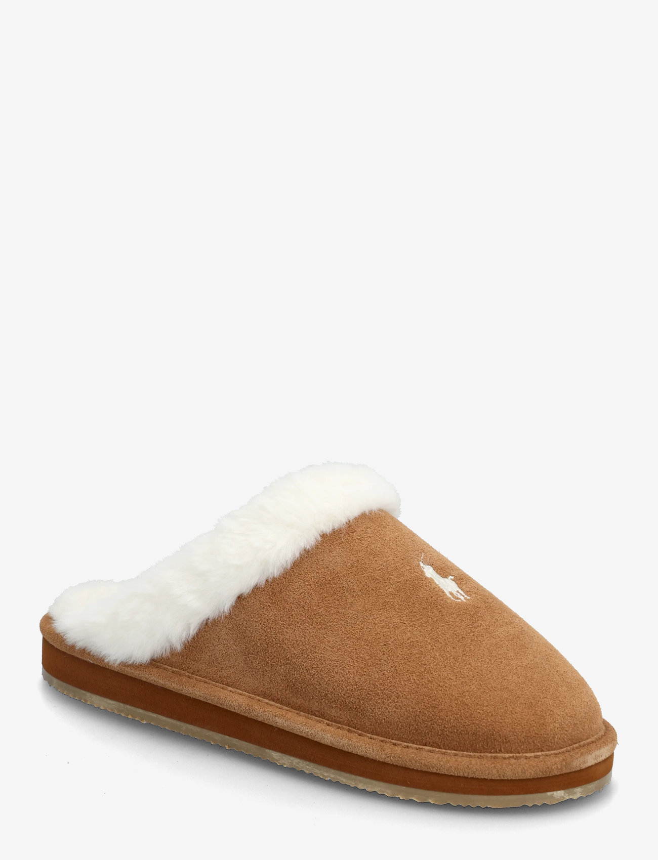 Polo Ralph Lauren - Pony Suede & Faux-Fur Slipper - inneskor - snff suede/ cream - 0