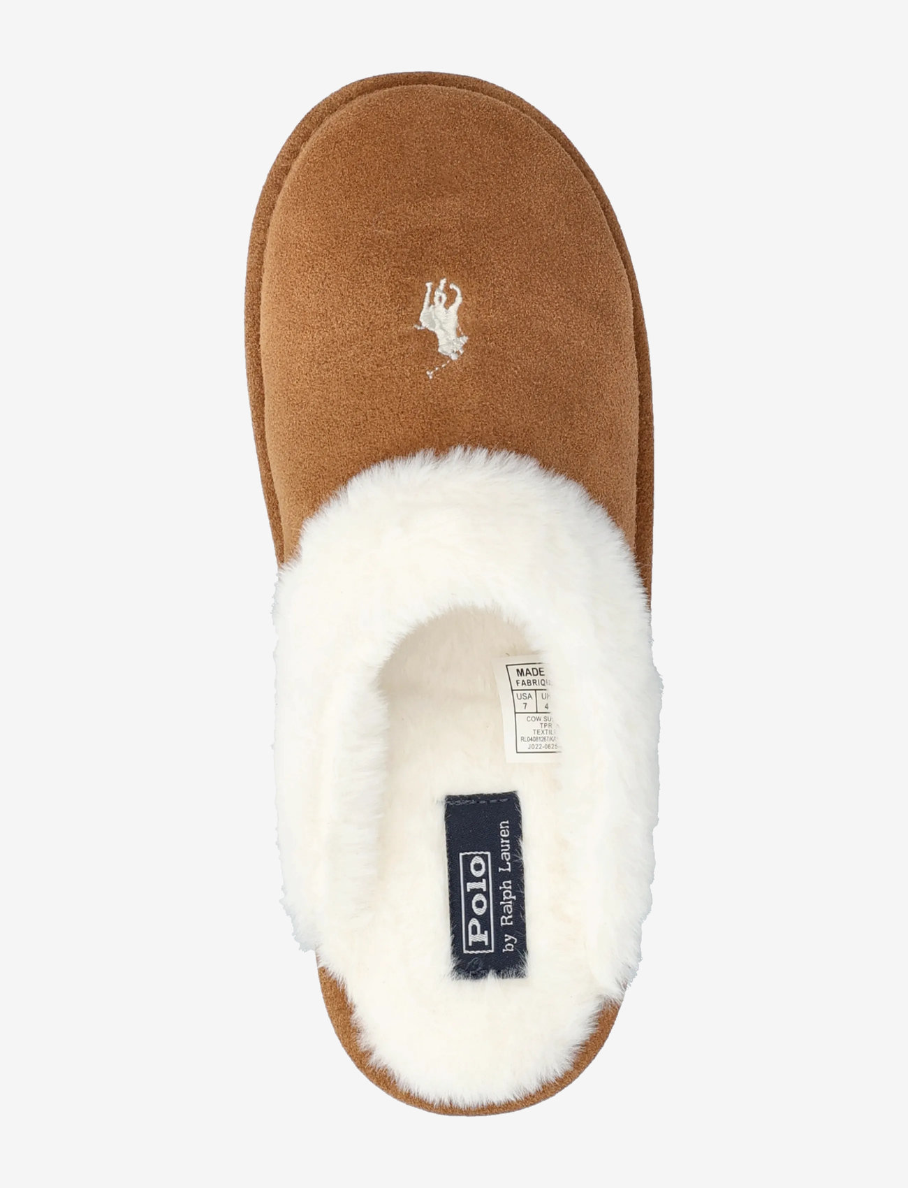 Polo Ralph Lauren - Pony Suede & Faux-Fur Slipper - inneskor - snff suede/ cream - 3