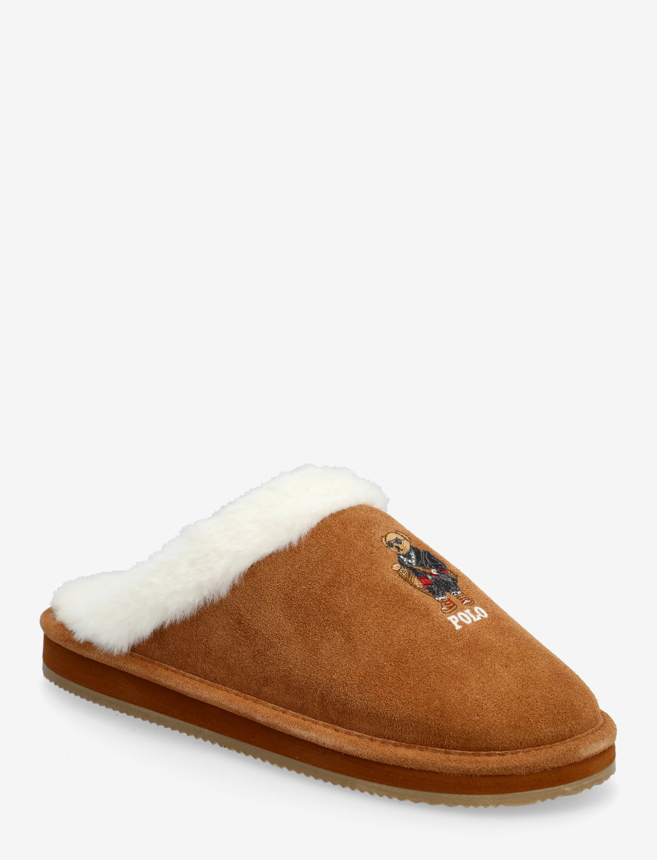 Polo Ralph Lauren - Polo Bear Suede & Faux-Fur Slipper - inneskor - snff suede/ holid - 0
