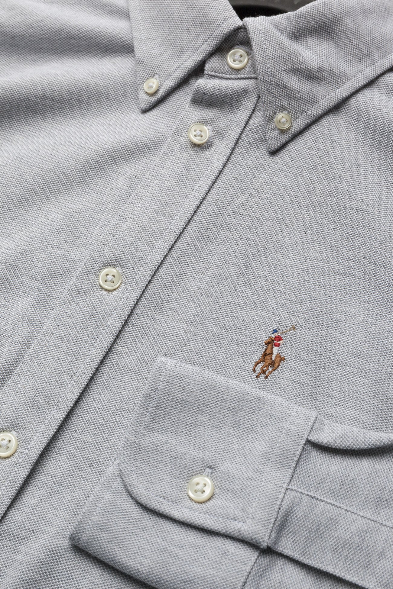 Polo Ralph Lauren - Slim Fit Knit Cotton Oxford Shirt - andover heather - 2