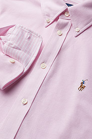Polo Ralph Lauren - Slim Fit Knit Cotton Oxford Shirt - långärmade skjortor - carmel pink - 2