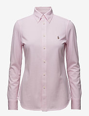 Slim Fit Knit Cotton Oxford Shirt - CARMEL PINK