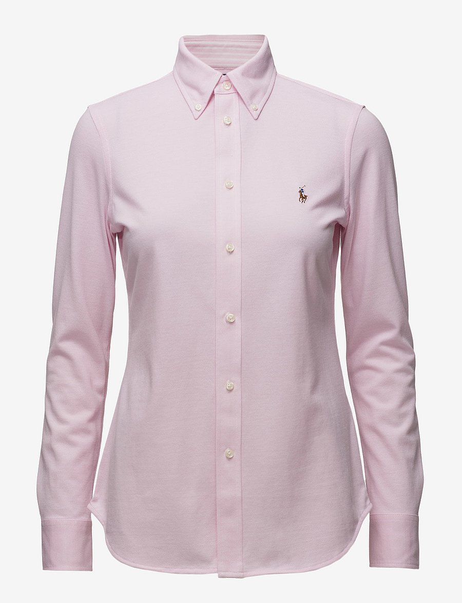 Polo Ralph Lauren - Slim Fit Knit Cotton Oxford Shirt - jeansskjortor - carmel pink - 1