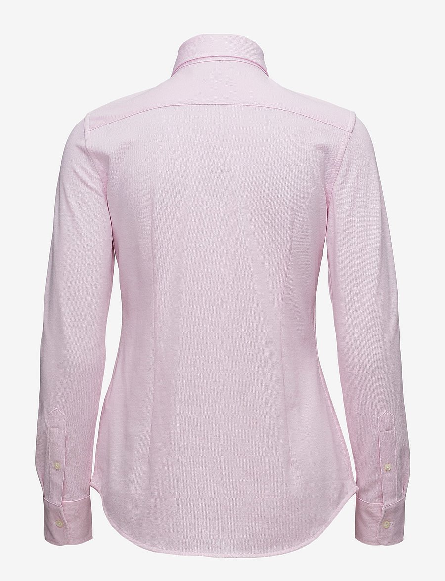 Polo Ralph Lauren - Slim Fit Knit Cotton Oxford Shirt - jeansskjortor - carmel pink - 2