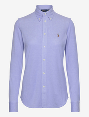 Slim Fit Knit Cotton Oxford Shirt - HARBOR ISLAND BLUE