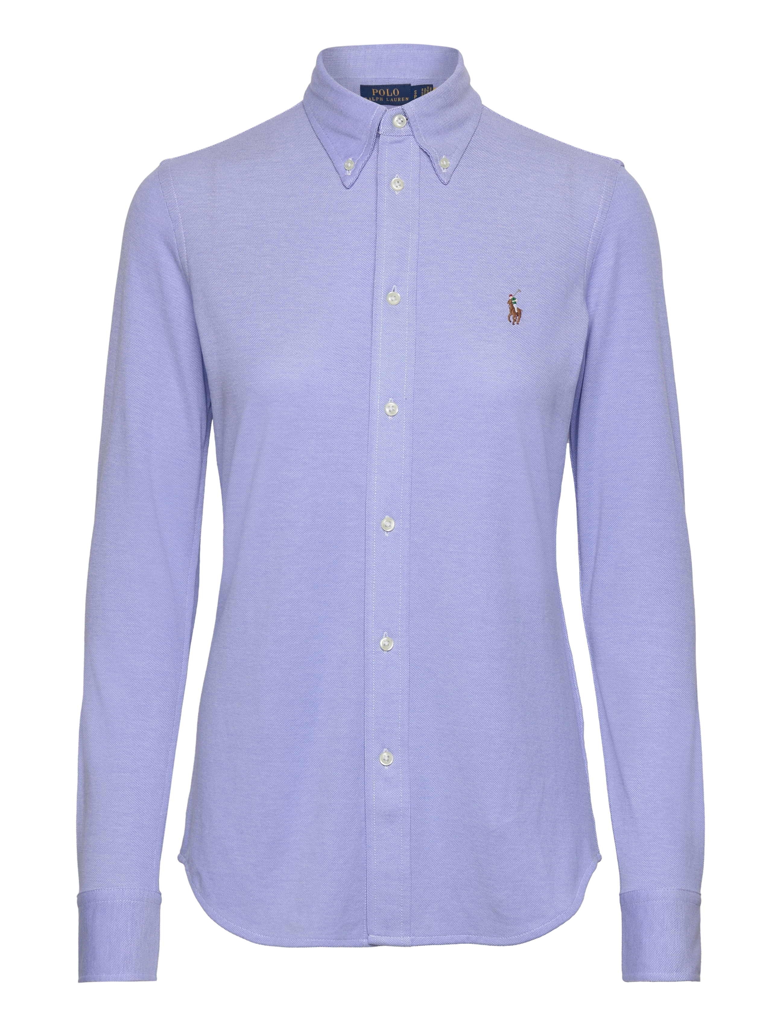 Polo Ralph Lauren Slim Fit Knit Cotton Oxford Shirt - Polo Ralph Lauren - HARBOR ISLAND BLUE / blue