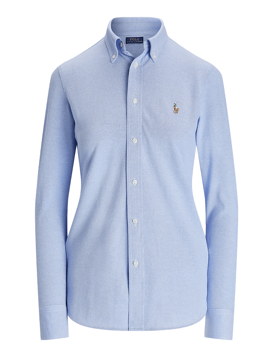 Polo Ralph Lauren - Slim Fit Knit Cotton Oxford Shirt - jeanshemden - harbor island blue - 0
