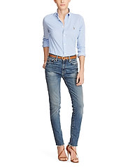 Polo Ralph Lauren - Slim Fit Knit Cotton Oxford Shirt - long-sleeved shirts - harbor island blue - 4