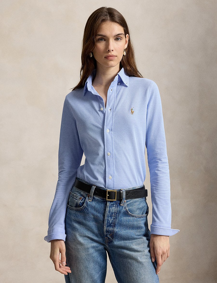 Polo Ralph Lauren - Slim Fit Knit Cotton Oxford Shirt - jeanshemden - harbor island blue - 2