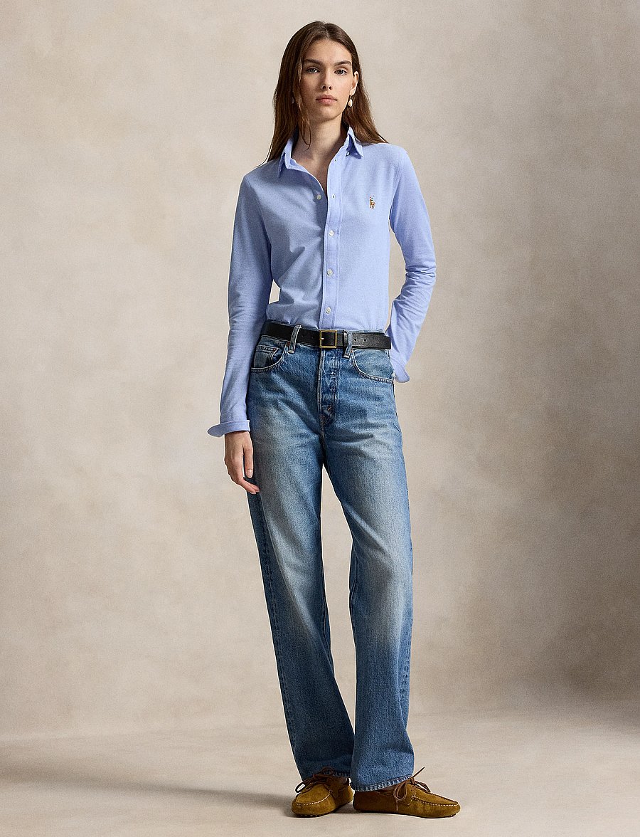 Polo Ralph Lauren - Slim Fit Knit Cotton Oxford Shirt - jeanshemden - harbor island blue - 4