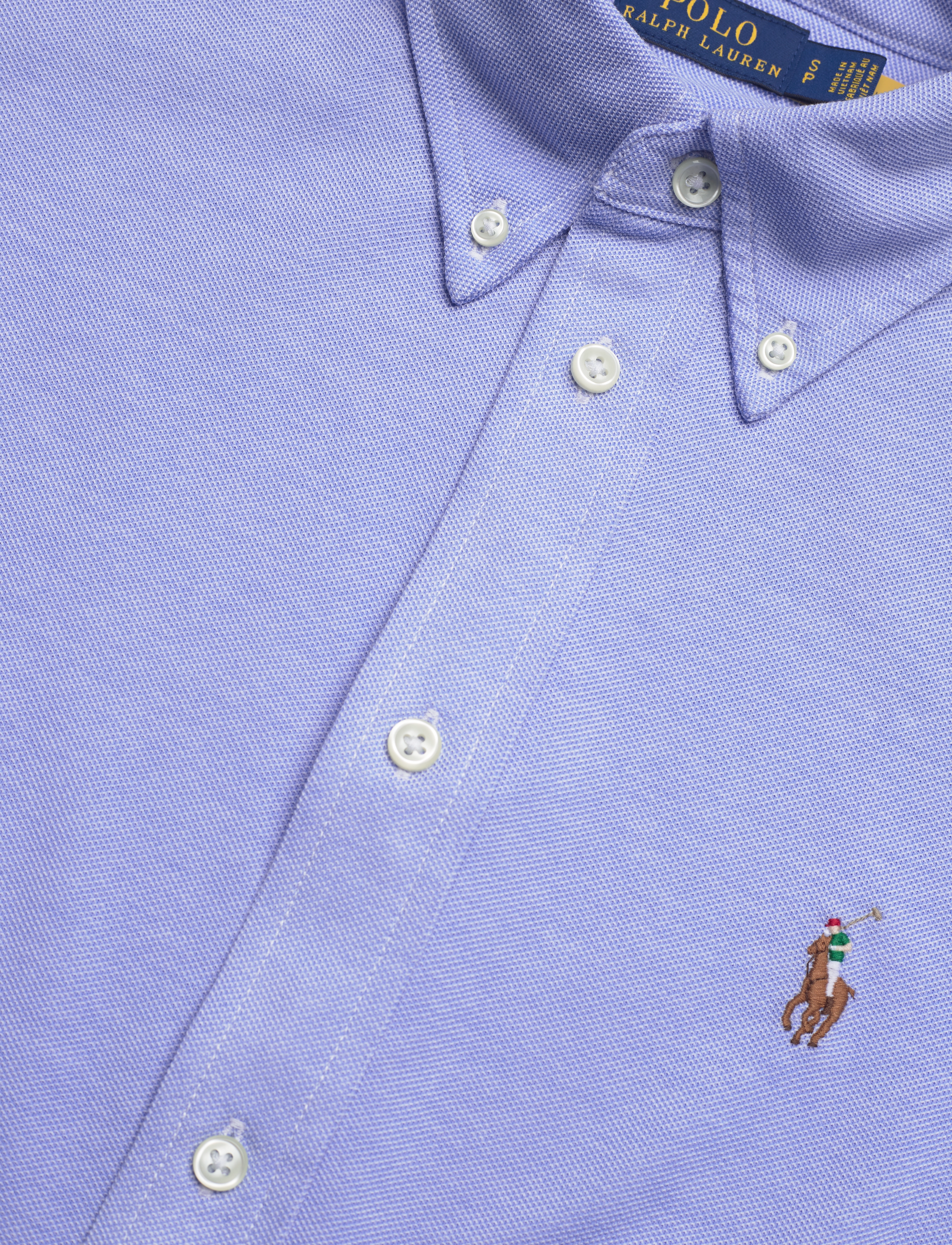 Polo Ralph Lauren - Slim Fit Knit Cotton Oxford Shirt - denimskjorter - harbor island blue - 5