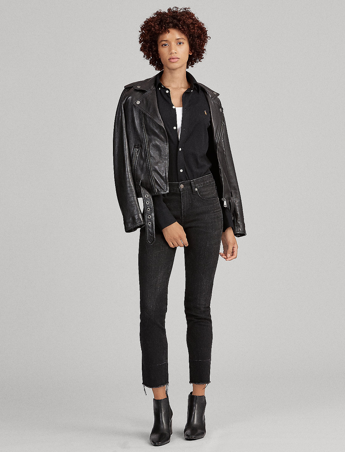 Polo Ralph Lauren - Slim Fit Knit Cotton Oxford Shirt - jeanshemden - polo black - 0