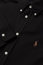 Polo Ralph Lauren - Slim Fit Knit Cotton Oxford Shirt - långärmade skjortor - polo black - 3