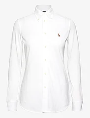 Polo Ralph Lauren - Slim Fit Knit Cotton Oxford Shirt - långärmade skjortor - white - 1
