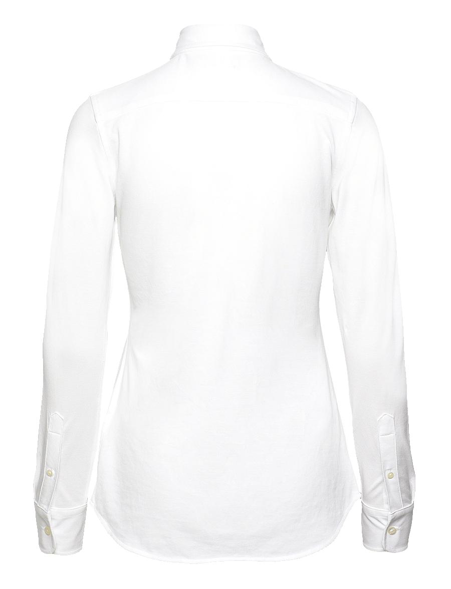 Polo Ralph Lauren - Slim Fit Knit Cotton Oxford Shirt - denimskjorter - white - 2