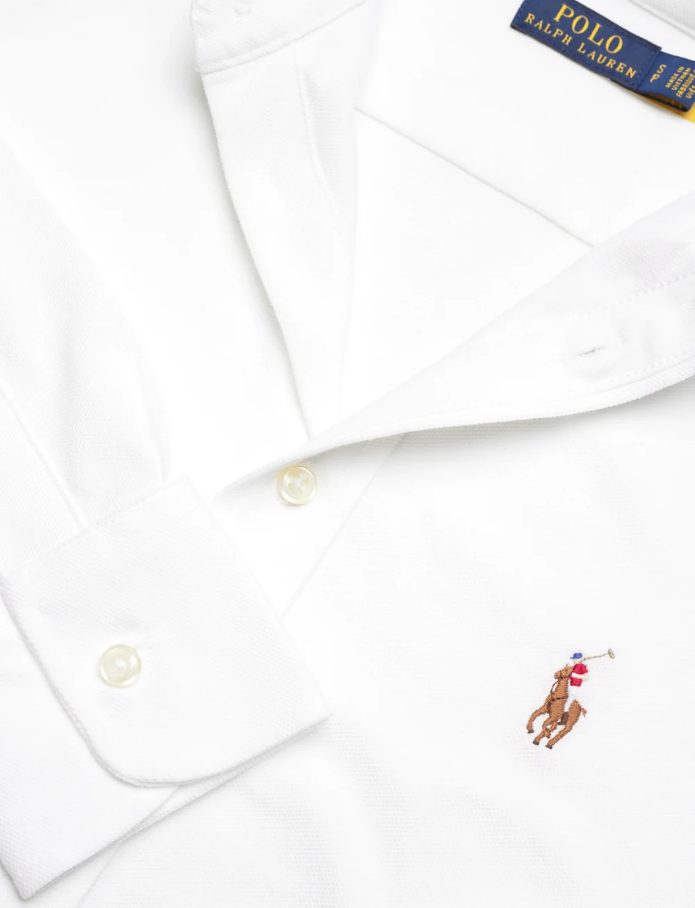 Polo Ralph Lauren - Slim Fit Knit Cotton Oxford Shirt - denim shirts - white - 3