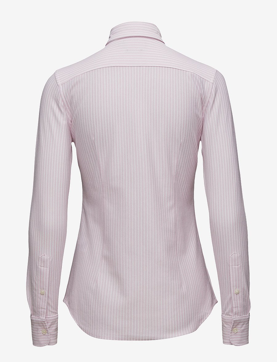 Polo Ralph Lauren - Striped Knit Oxford Shirt - jeanshemden - carmel pink/white - 2