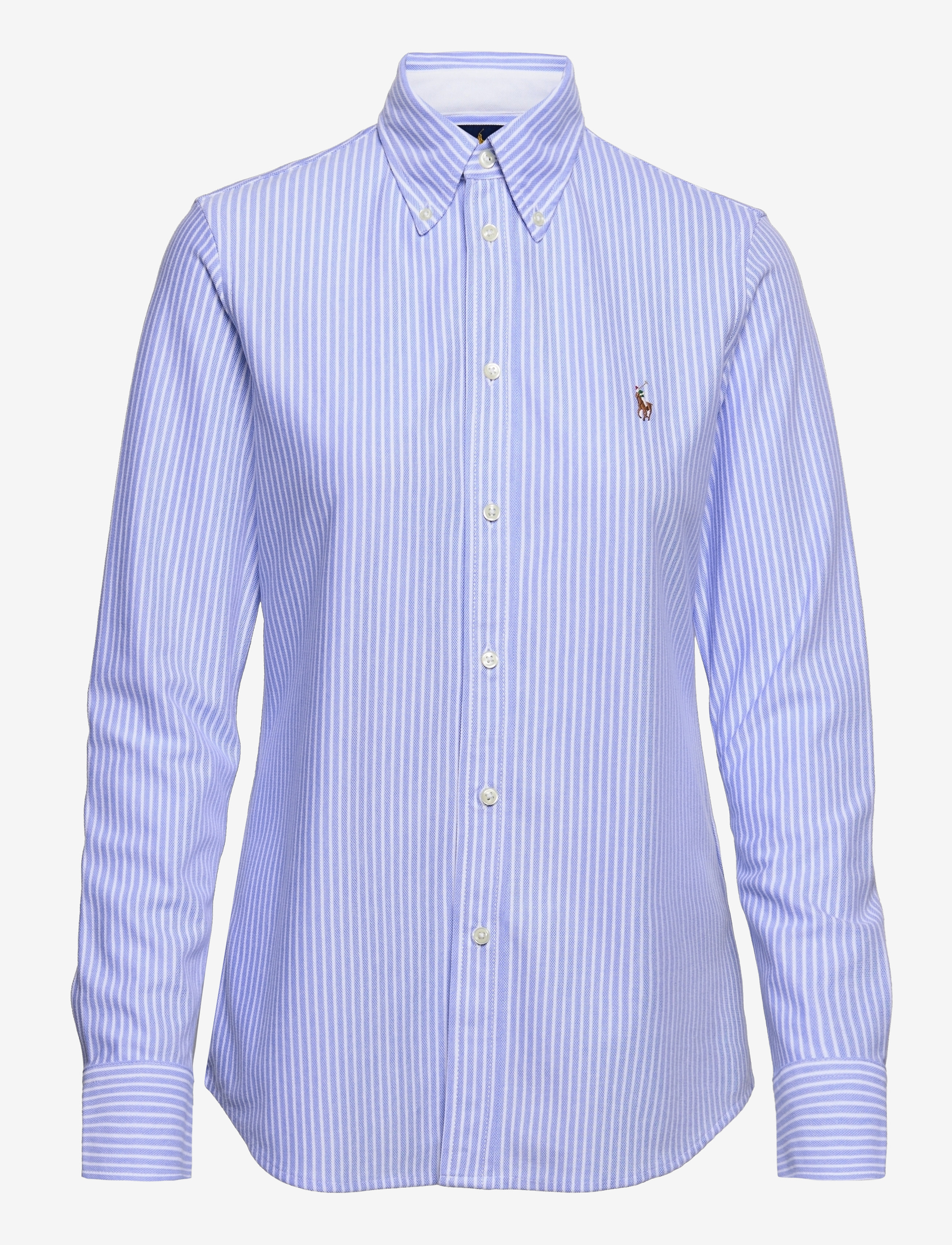 Polo Ralph Lauren Striped Knit Oxford Shirt - Transitional Layering - HARBOR ISLAND BLUE / blue