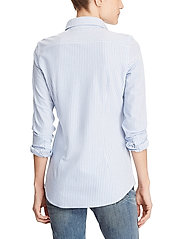 Polo Ralph Lauren - Striped Knit Oxford Shirt - langærmede skjorter - harbor island blue - 3