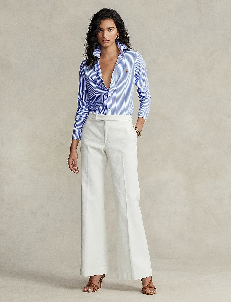 Polo Ralph Lauren - Striped Knit Oxford Shirt - chemises en jeans - harbor island blue - 5