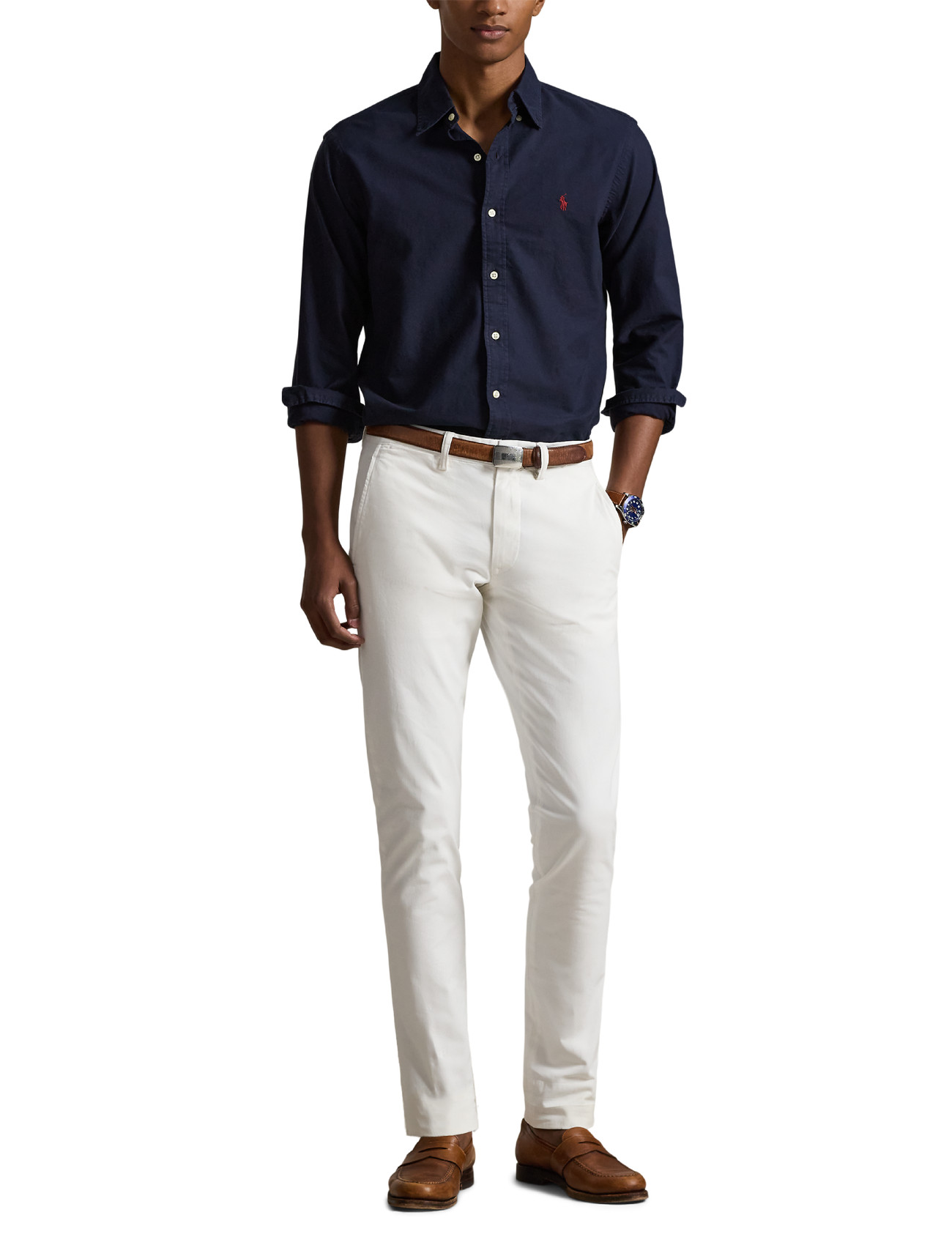 Polo Ralph Lauren Slim Fit Garment-Dyed Oxford Shirt - - XS 1