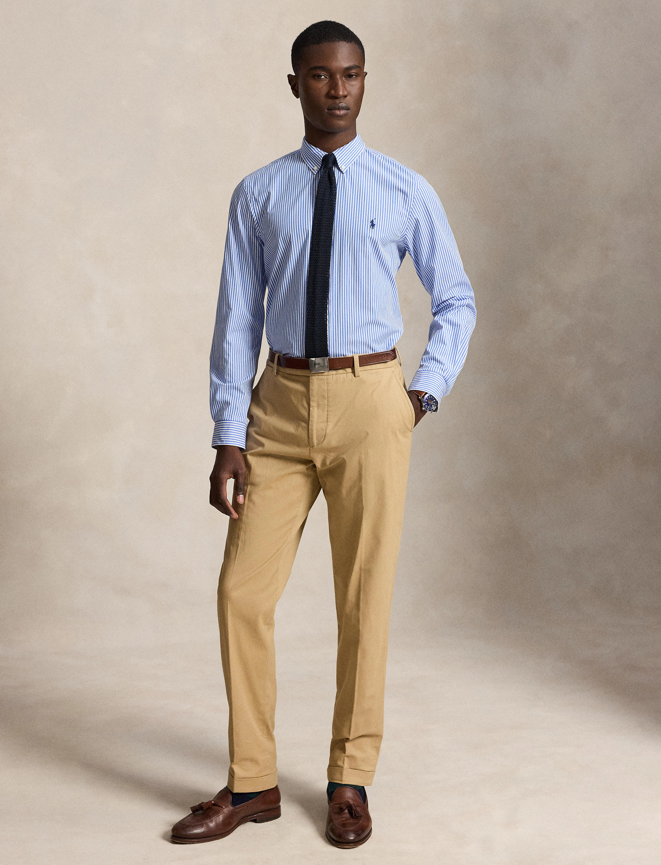 Polo Ralph Lauren Slim Fit Striped Stretch Poplin Shirt - - XS 2