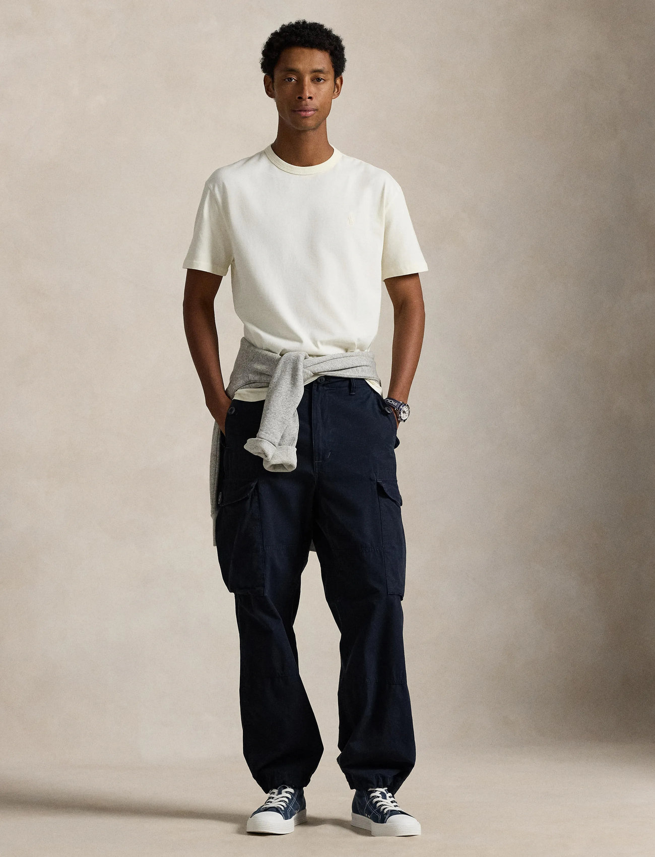 Polo Ralph Lauren Classic Fit Garment-Dyed Jersey T-Shirt - Beige - XS 1