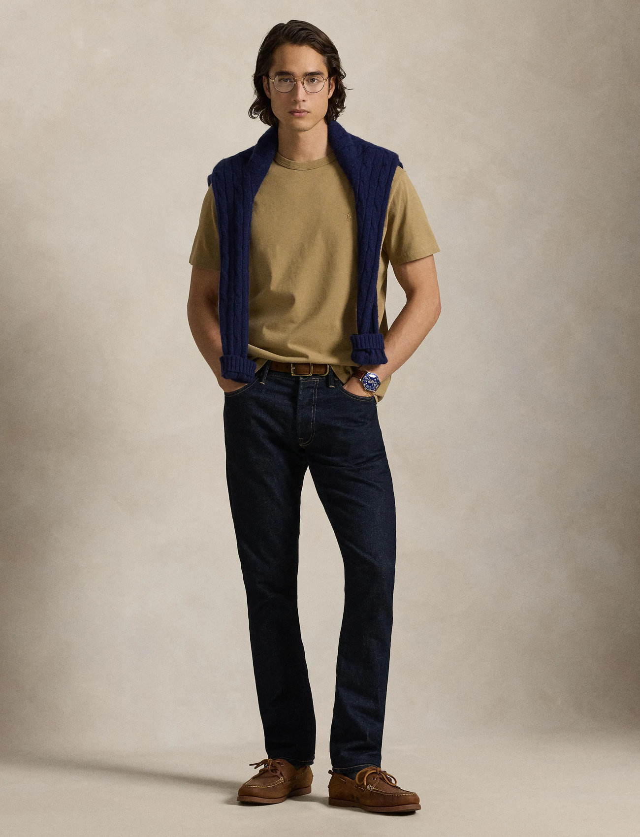Polo Ralph Lauren Classic Fit Garment-Dyed Jersey T-Shirt - Beige - XS 2